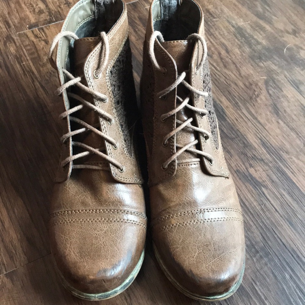 Leather booties